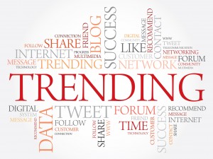 Trending word cloud, business concept